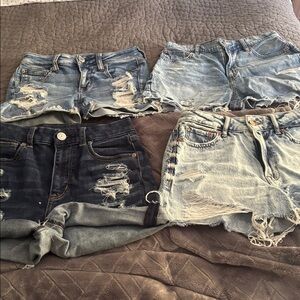 American Eagle Denim Short Bundle- 4 pair sizes 00-4